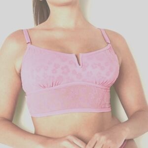 Victoria's Secret PINK Lace Bralette Velvet Flowers NWOT Size M